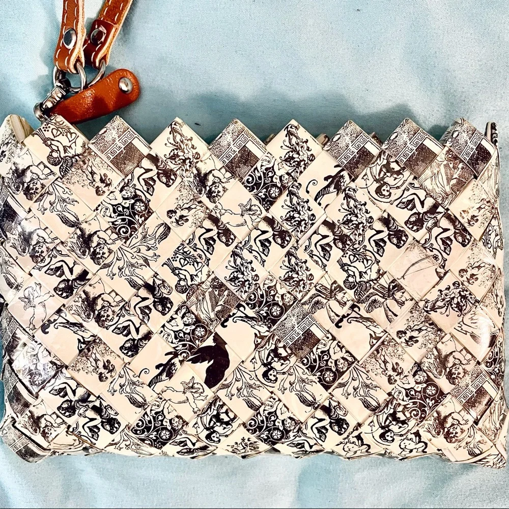 *Host Pick!* Nahui Ollin Vintage Candy Wrapper Cherub Print Medium Wristlet
